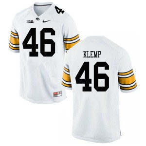 #46 Logan Klemp Iowa Men Football Jerseys White