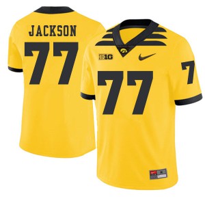 #77 Alaric Jackson Iowa Men 2019 Alternate Stitched Jerseys Gold