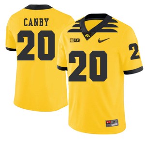 #20 Ben Canby University of Iowa Men 2019 Alternate Stitched Jersey Gold