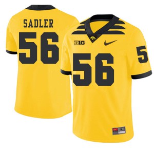 #56 Brian Sadler Iowa Men 2019 Alternate Embroidery Jerseys Gold