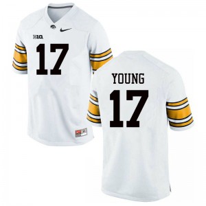 #17 Devonte Young Hawkeyes Men Embroidery Jerseys White
