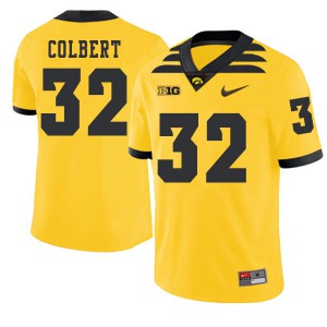 #32 Djimon Colbert Iowa Men 2019 Alternate NCAA Jerseys Gold