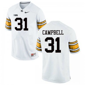 #31 Jack Campbell Iowa Men Official Jersey White