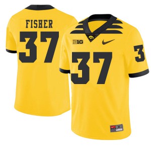 #37 Kyler Fisher Iowa Men 2019 Alternate Player Jerseys Gold