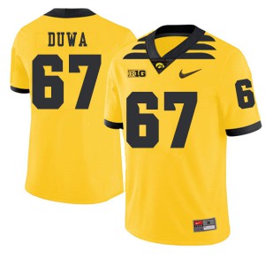 #67 Levi Duwa Iowa Men 2019 Alternate Stitched Jerseys Gold