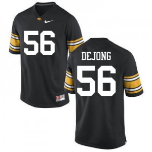 #56 Nick DeJong Iowa Men Football Jerseys Black
