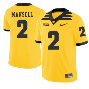 #2 Peyton Mansell Iowa Hawkeyes Men 2019 Alternate Stitched Jersey Gold