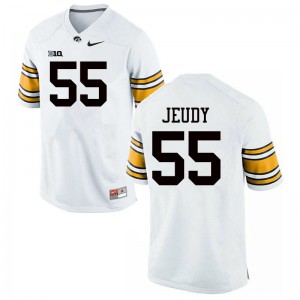 #55 Yahweh Jeudy Iowa Men University Jerseys White