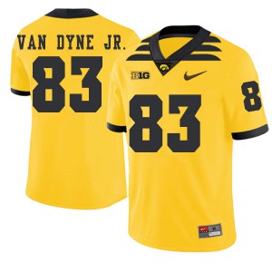 #83 Yale Van Dyne Jr. University of Iowa Men 2019 Alternate University Jerseys Gold