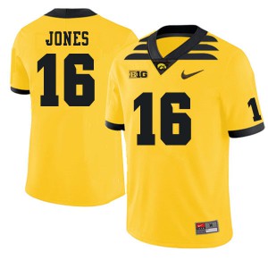 #16 Charlie Jones Iowa Hawkeyes Men Official Jerseys Gold