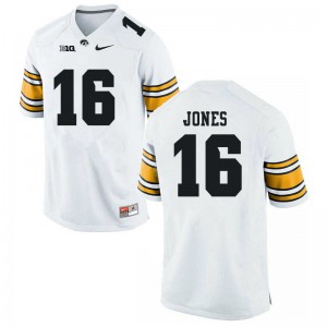 #16 Charlie Jones University of Iowa Men Football Jerseys White