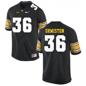 #36 Sean Ormiston University of Iowa Men Stitched Jerseys Black