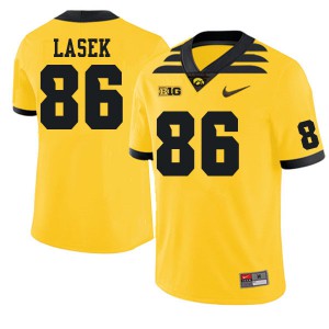 #86 Zack Lasek Iowa Men Football Jersey Gold