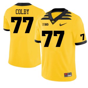 #77 Connor Colby Iowa Men High School Jersey Gold