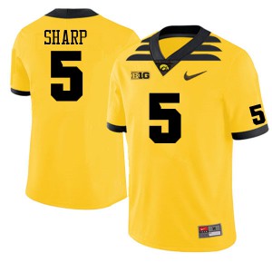 #5 Jack Sharp University of Iowa Men Player Jersey Gold