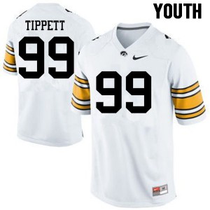 #99 Andre Tippett University of Iowa Youth University Jersey White