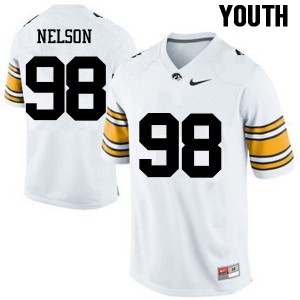 #98 Anthony Nelson Iowa Youth High School Jersey White