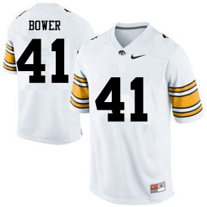 #41 Bo Bower Iowa Men Football Jersey White