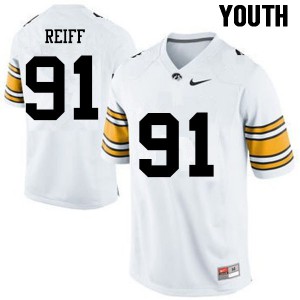 #91 Brady Reiff Iowa Youth University Jersey White