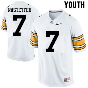 #7 Colten Rastetter University of Iowa Youth Player Jerseys White