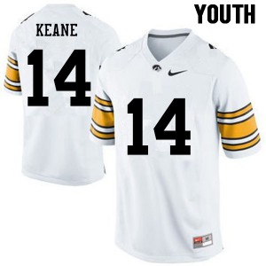 #14 Connor Keane University of Iowa Youth Stitched Jersey White