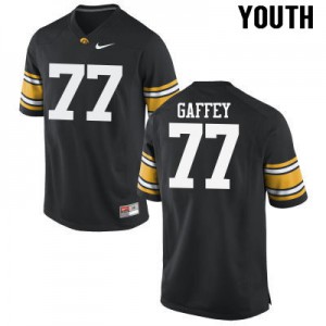 #77 Daniel Gaffey Iowa Youth Stitch Jersey Black