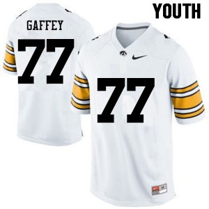 #77 Daniel Gaffey Iowa Youth NCAA Jerseys White