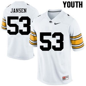 #53 Garret Jansen Iowa Youth Player Jerseys White