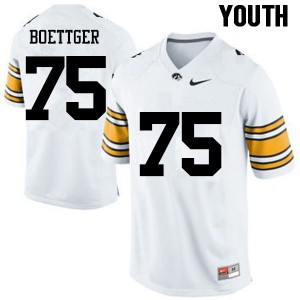 #75 Ike Boettger Iowa Youth Player Jerseys White