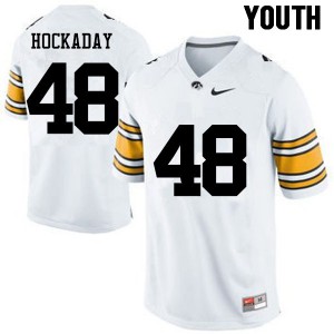 #48 Jack Hockaday Iowa Youth NCAA Jerseys White