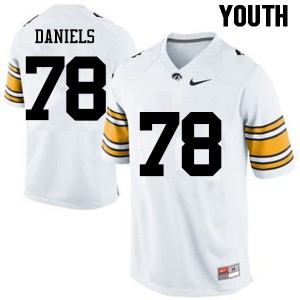 #78 James Daniels Iowa Youth Stitch Jersey White