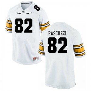 #82 Johnny Pascuzzi Hawkeyes Men Embroidery Jersey White