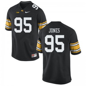#95 Logan Jones University of Iowa Men High School Jerseys Black