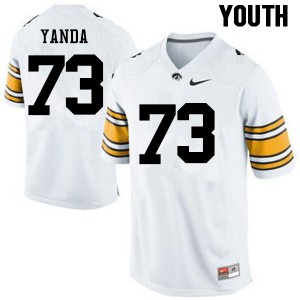 #73 Marshal Yanda Iowa Youth NCAA Jersey White