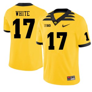 #17 Max White Iowa Hawkeyes Men Player Jersey Gold
