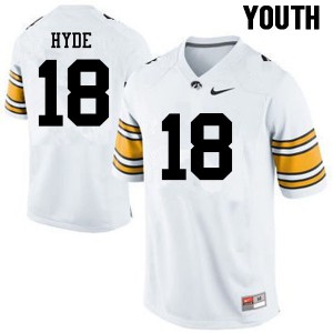 #18 Micah Hyde Hawkeyes Youth Football Jerseys White