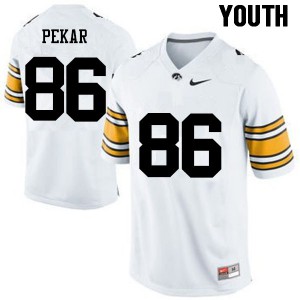 #86 Peter Pekar Iowa Youth Stitched Jersey White