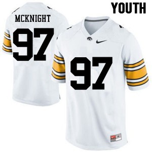 #97 Romeo McKnight University of Iowa Youth Stitch Jerseys White