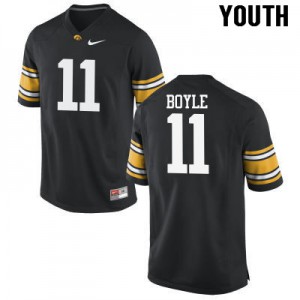 #11 Ryan Boyle University of Iowa Youth Embroidery Jersey Black