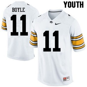 #11 Ryan Boyle Iowa Youth High School Jersey White