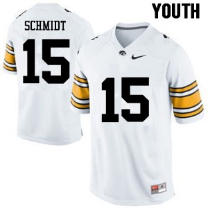 #15 Ryan Schmidt University of Iowa Youth Official Jersey White