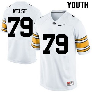 #79 Sean Welsh Iowa Youth Embroidery Jersey White