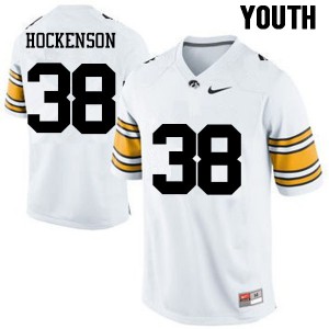#38 T.J. Hockenson Iowa Youth NCAA Jerseys White