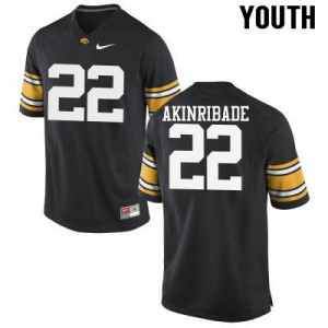 #22 Toks Akinribade Iowa Youth University Jerseys Black