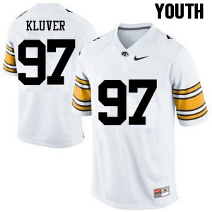 #97 Tyler Kluver University of Iowa Youth Alumni Jerseys White