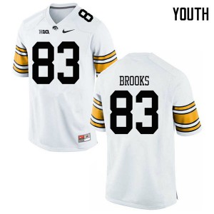 #83 Blair Brooks Iowa Youth Stitched Jersey White