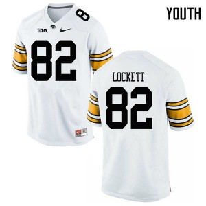 #82 Calvin Lockett Hawkeyes Youth College Jerseys White