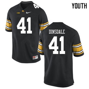 #41 Colton Dinsdale Iowa Youth NCAA Jerseys Black