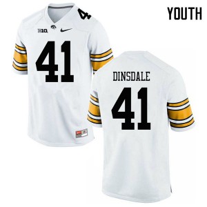 #41 Colton Dinsdale Iowa Youth High School Jersey White