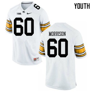 #60 Jake Morrison Iowa Youth Stitch Jersey White
